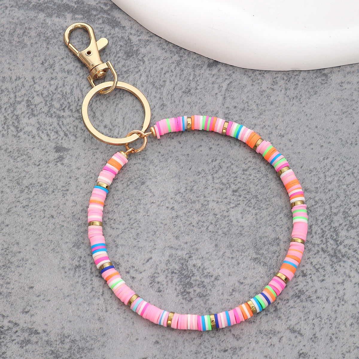 Wholesale Rainbow Polymer Clay Keychain